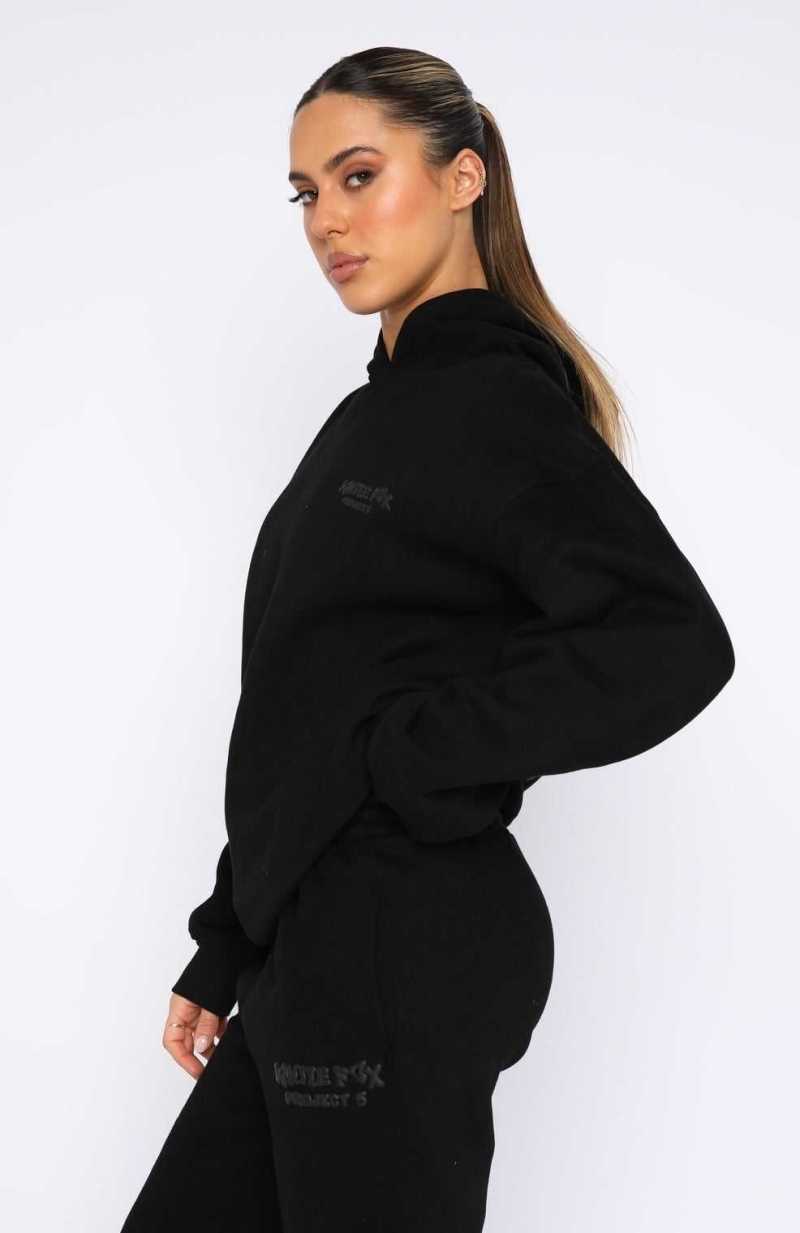 White Fox Project 5 Oversized Hoodie Ink | WGBTOE-625