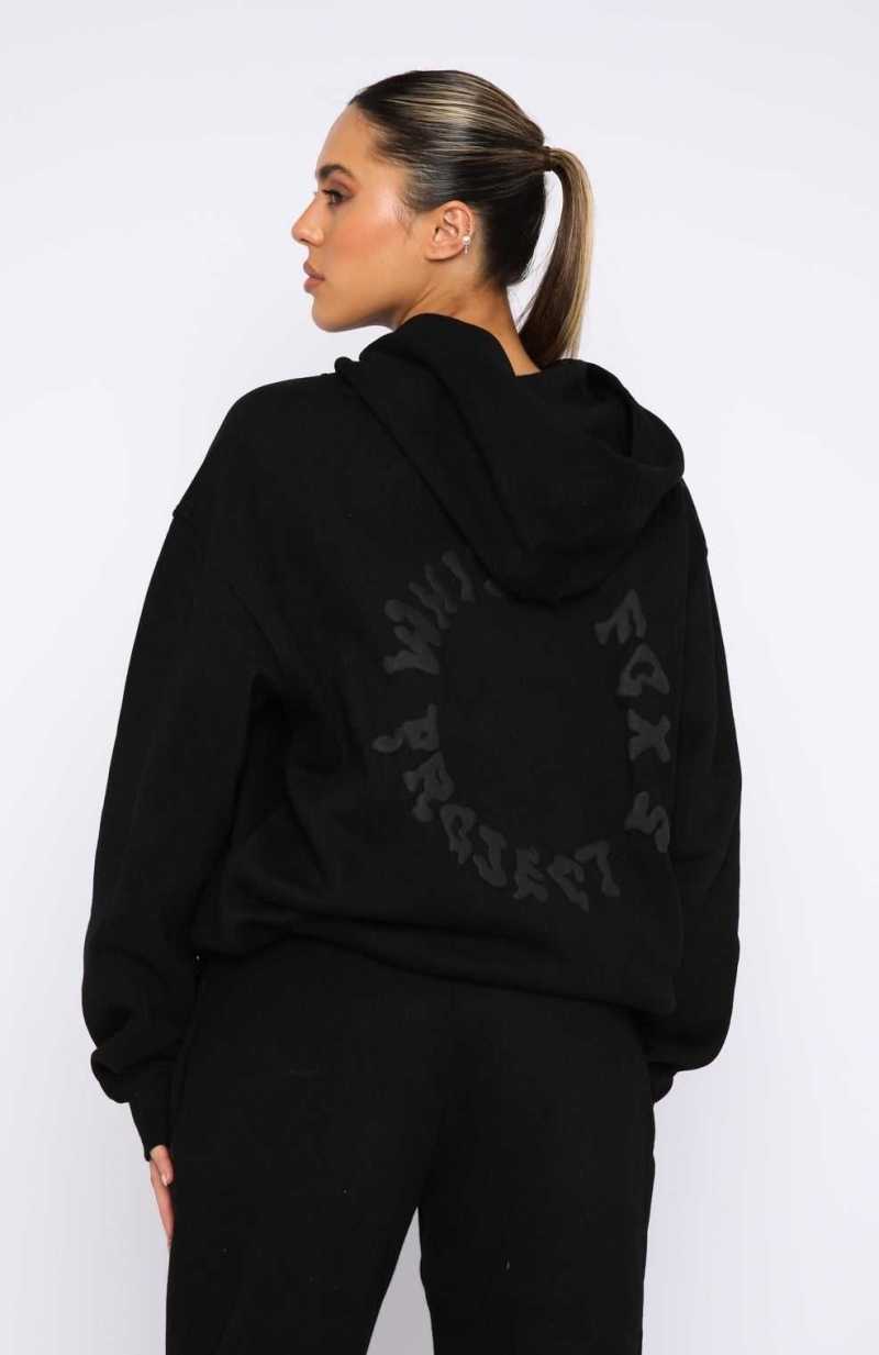 White Fox Project 5 Oversized Hoodie Ink | WGBTOE-625