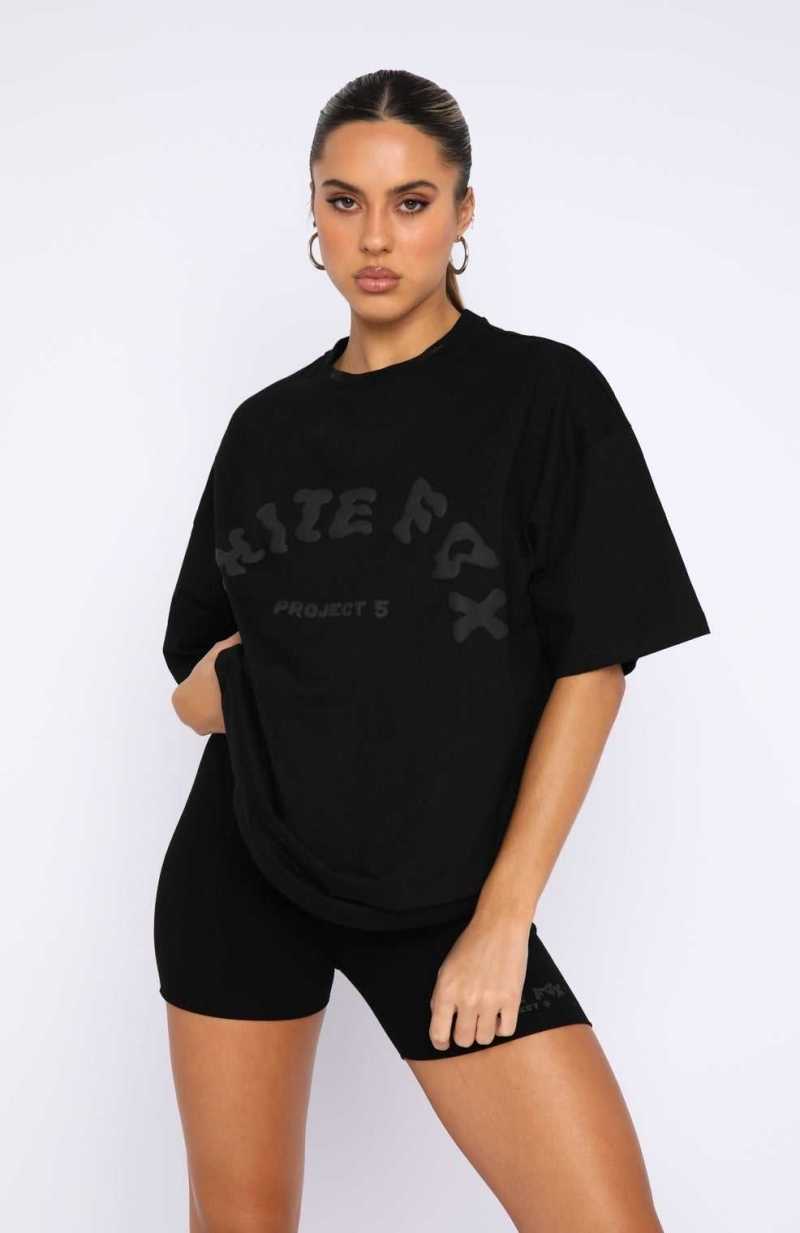 White Fox Project 5 Oversized Tee Ink | GHEFOD-753