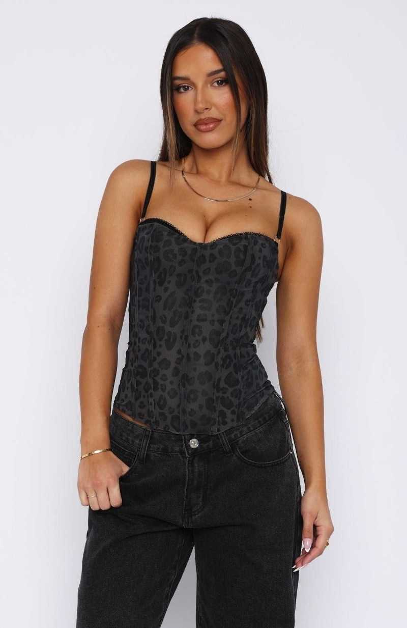 White Fox Pull It Off Bustier Leopard | UTKNCD-634