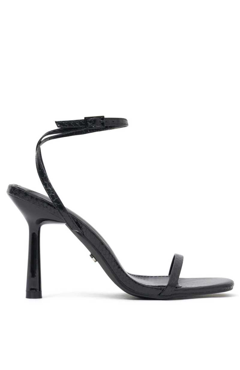 White Fox Radiance Heels Black | ERIZQJ-860