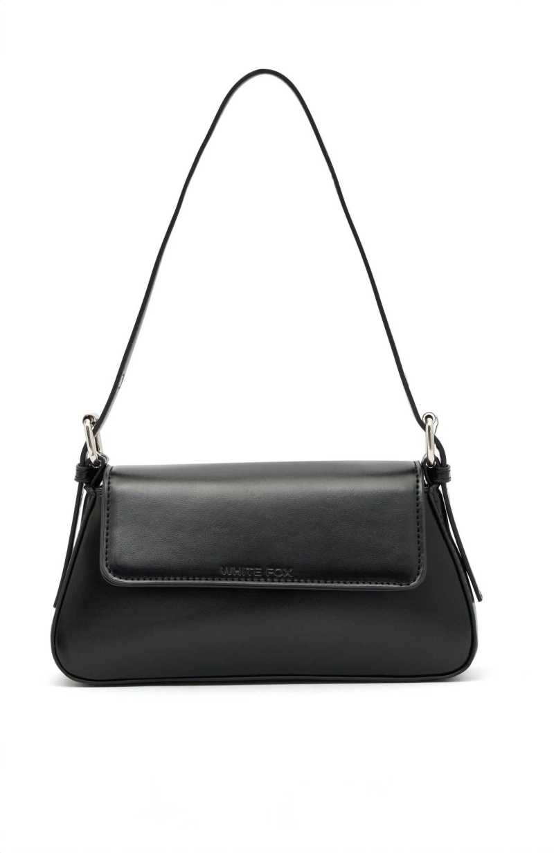 White Fox Ready For It Shoulder Bag Black | PAXNVR-735