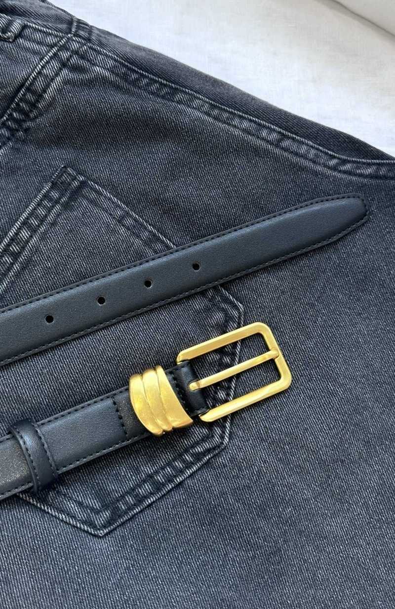 White Fox Rex Belt Black/Vintage Gold | LDFKVU-450