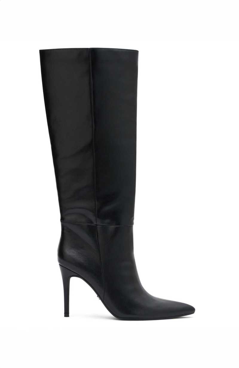 White Fox Run Away With Me Knee High Boots Black | LDPIYE-912