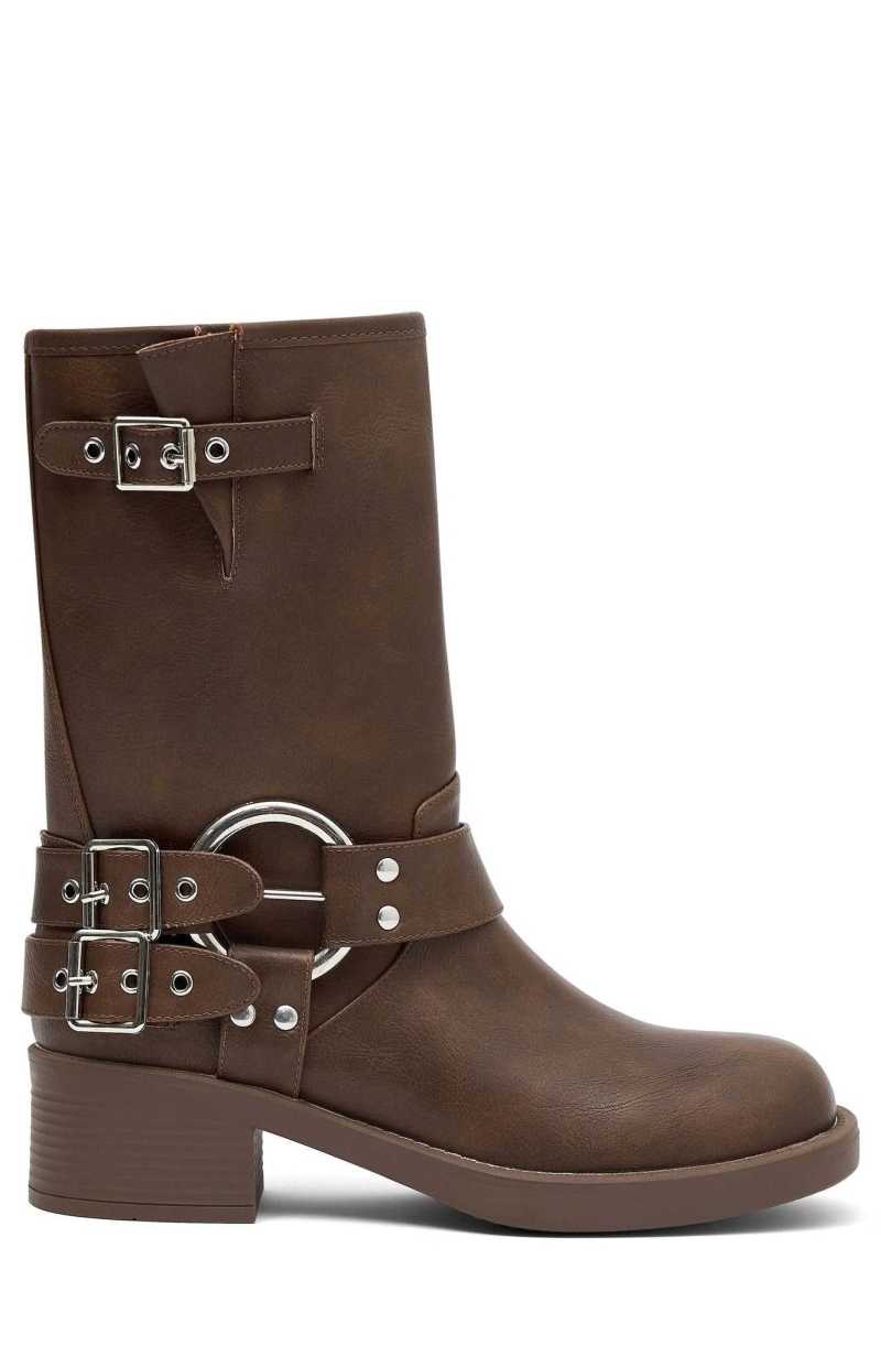 White Fox Scout Biker Boots Brown | AKFOSW-386