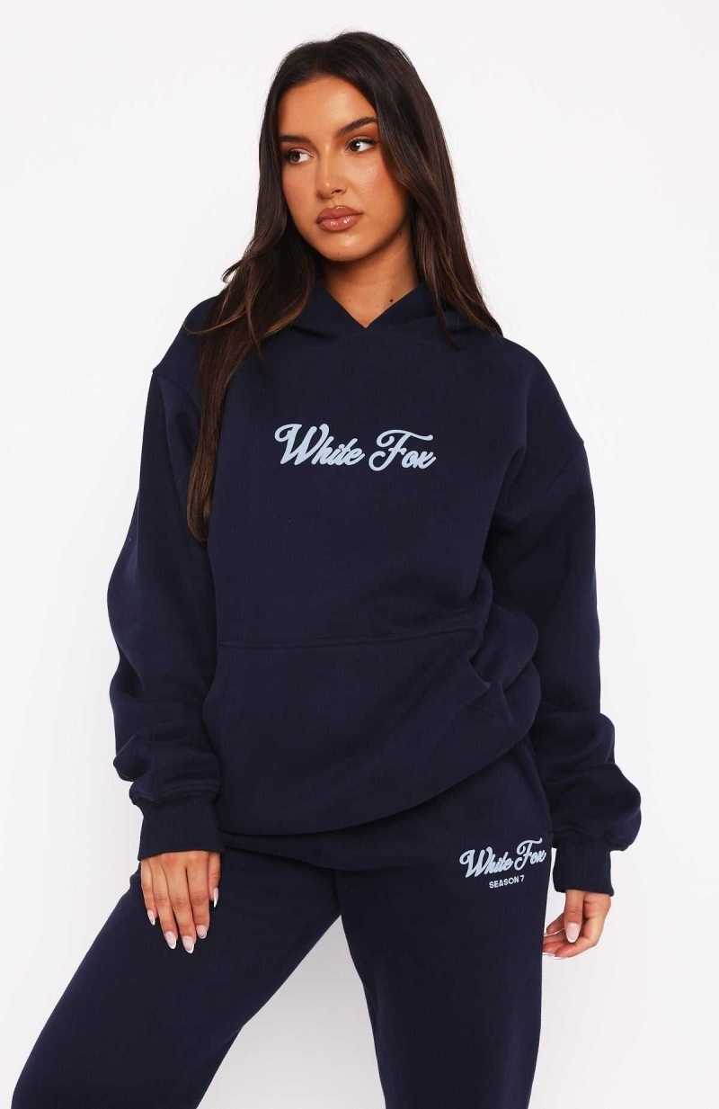 White Fox Season 7 Oversized Hoodie Deep Sea | XSHQCW-418