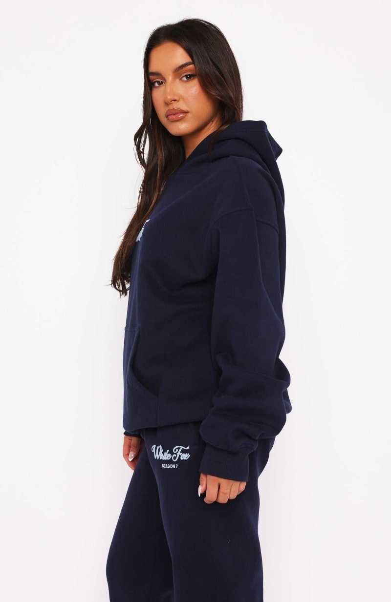 White Fox Season 7 Oversized Hoodie Deep Sea | XSHQCW-418