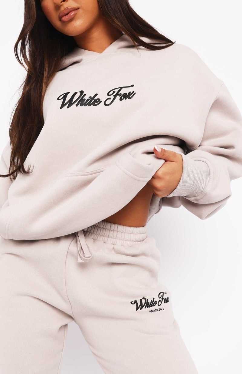 White Fox Season 7 Oversized Hoodie Overcast | IJDGXL-782
