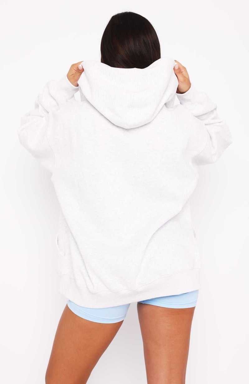 White Fox Season 7 Zip Front Hoodie Dawn | JYIDNP-348