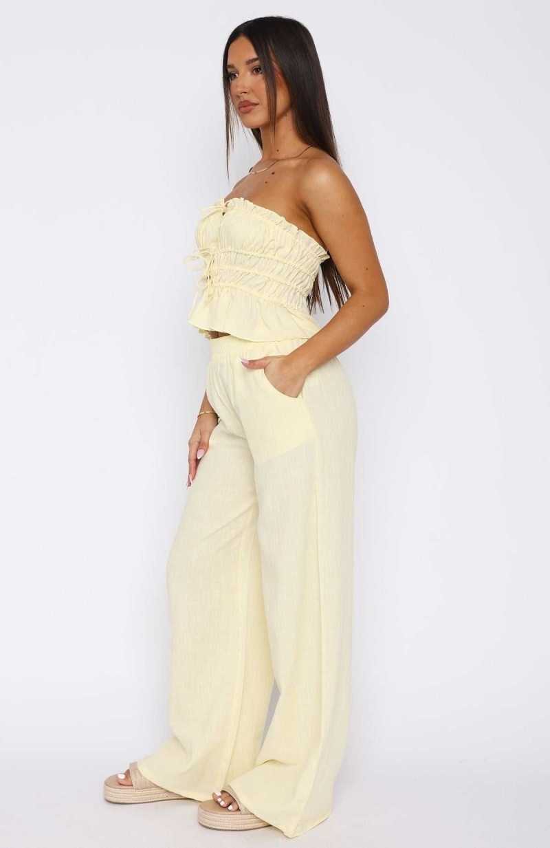 White Fox Secret Society Pants Lemon | BUJZSI-745