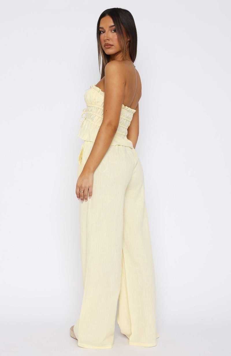 White Fox Secret Society Pants Lemon | BUJZSI-745