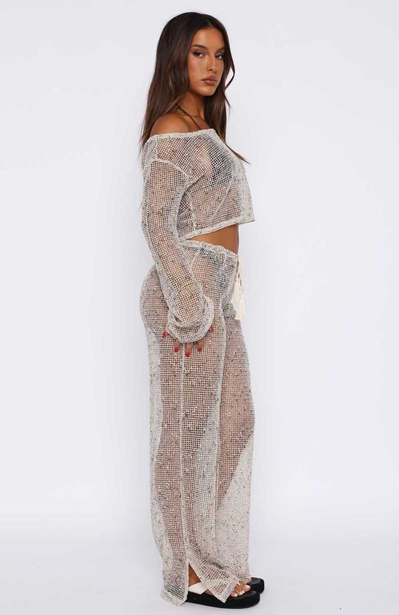 White Fox Showstopper Pants Oat | KBGZOL-108