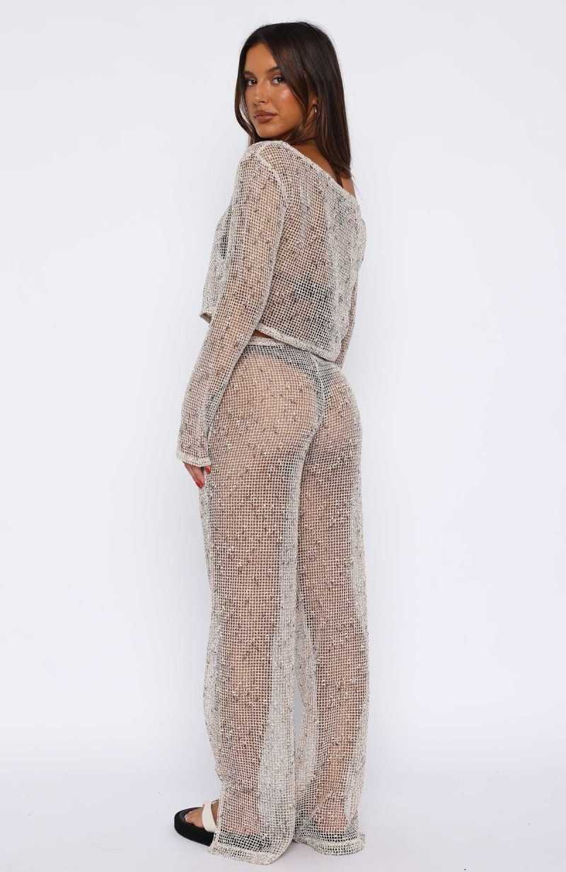 White Fox Showstopper Pants Oat | KBGZOL-108