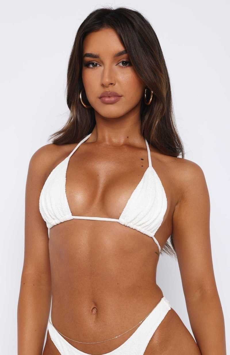 White Fox Summer Lovin Bikini Top White | XOYSDE-653
