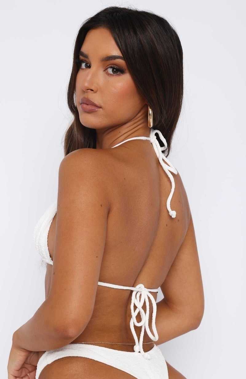 White Fox Summer Lovin Bikini Top White | XOYSDE-653