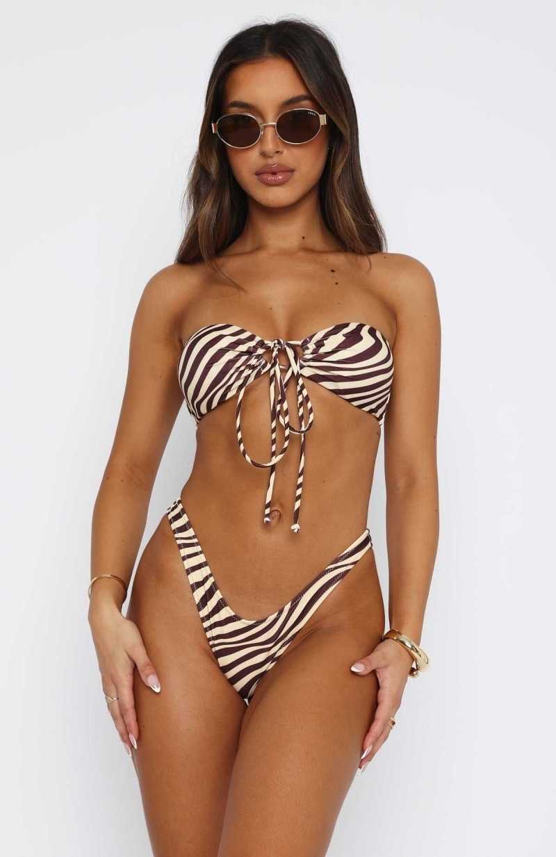 White Fox Summer Sea Bikini Top Caribbean Waves | UKOCTX-756