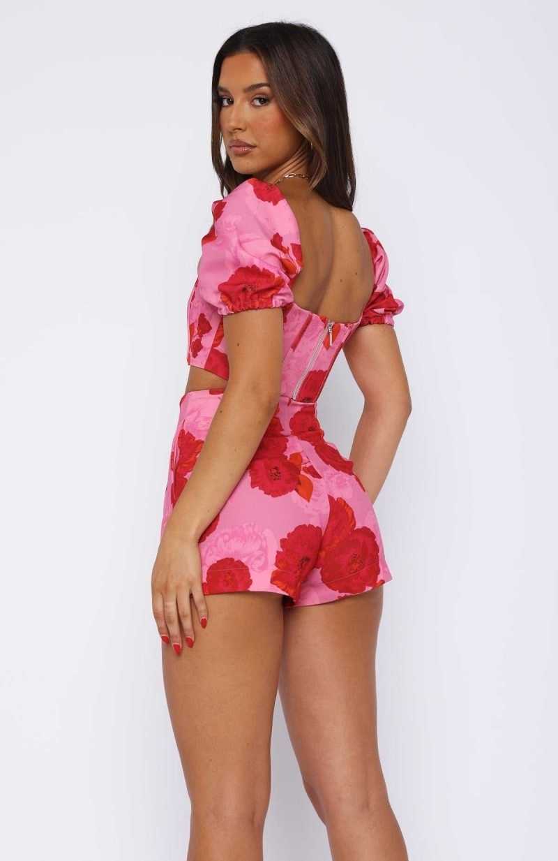 White Fox Sunshine On My Mind Shorts Raspberry Rouge | GMDCKY-521
