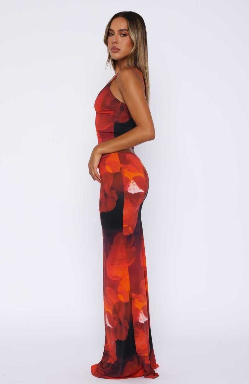 White Fox Sweet Salutations Maxi Skirt Ember | CYFAWK-059