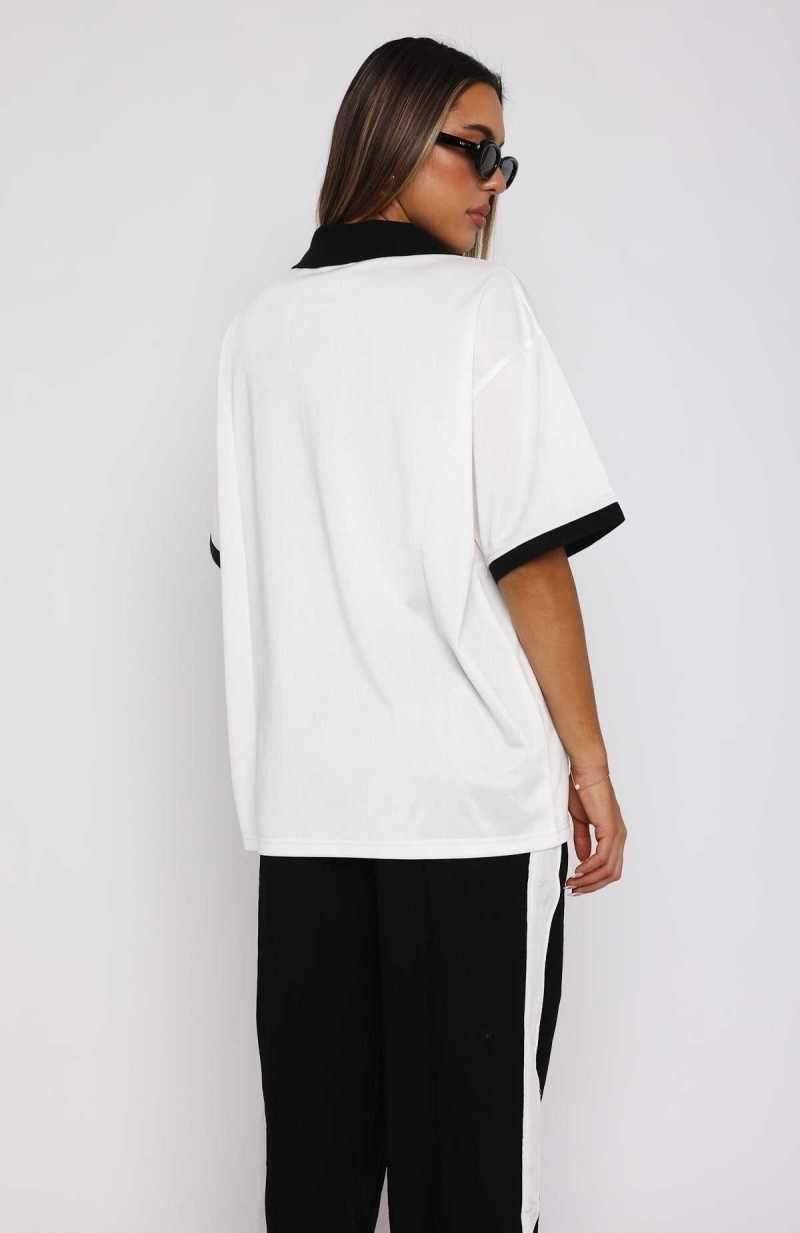 White Fox Take The Chance Oversized Jersey White | DRKOHN-049