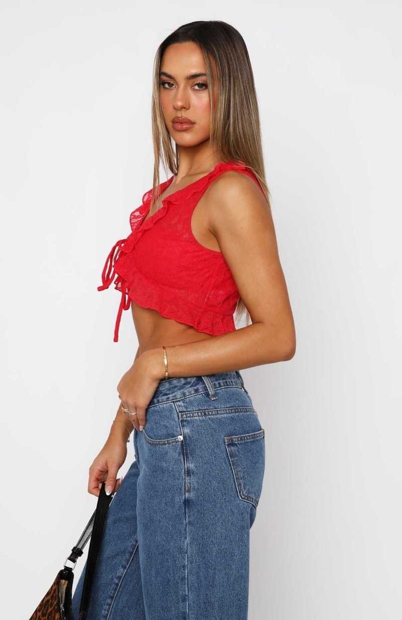 White Fox Take You Back Top Red | JXLGNT-398