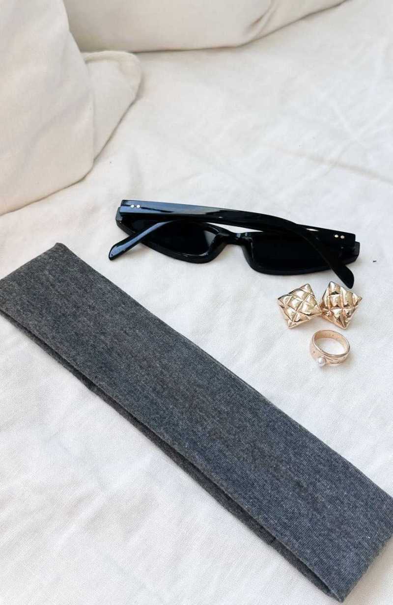 White Fox Tash Headband Charcoal | OFTBWS-148