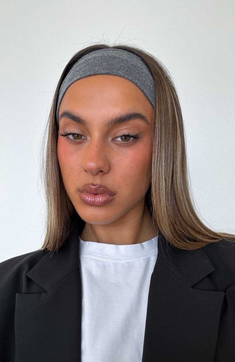 White Fox Tash Headband Charcoal | OFTBWS-148