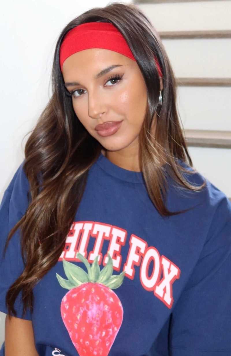 White Fox Tash Headband Red | HFYSZE-801