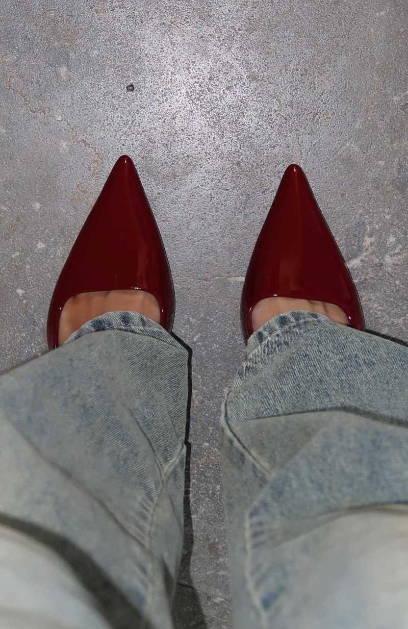 White Fox Tayte Slingback Heel Cherry Cola | QVXNMI-724