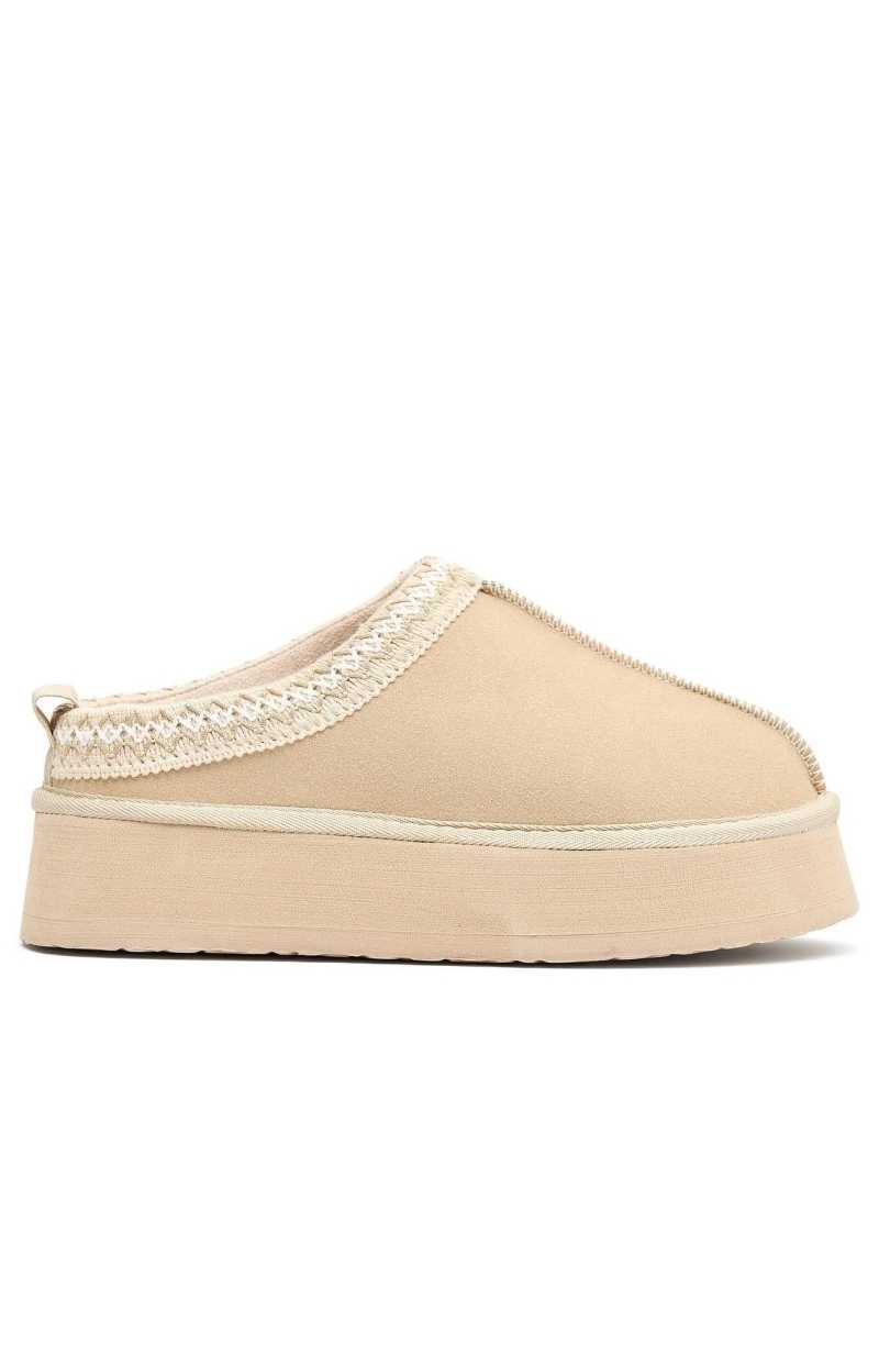 White Fox Tazmin Platform Snug Boots Nude | XPZNGR-358