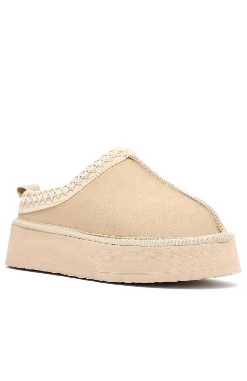 White Fox Tazmin Platform Snug Boots Nude | XPZNGR-358