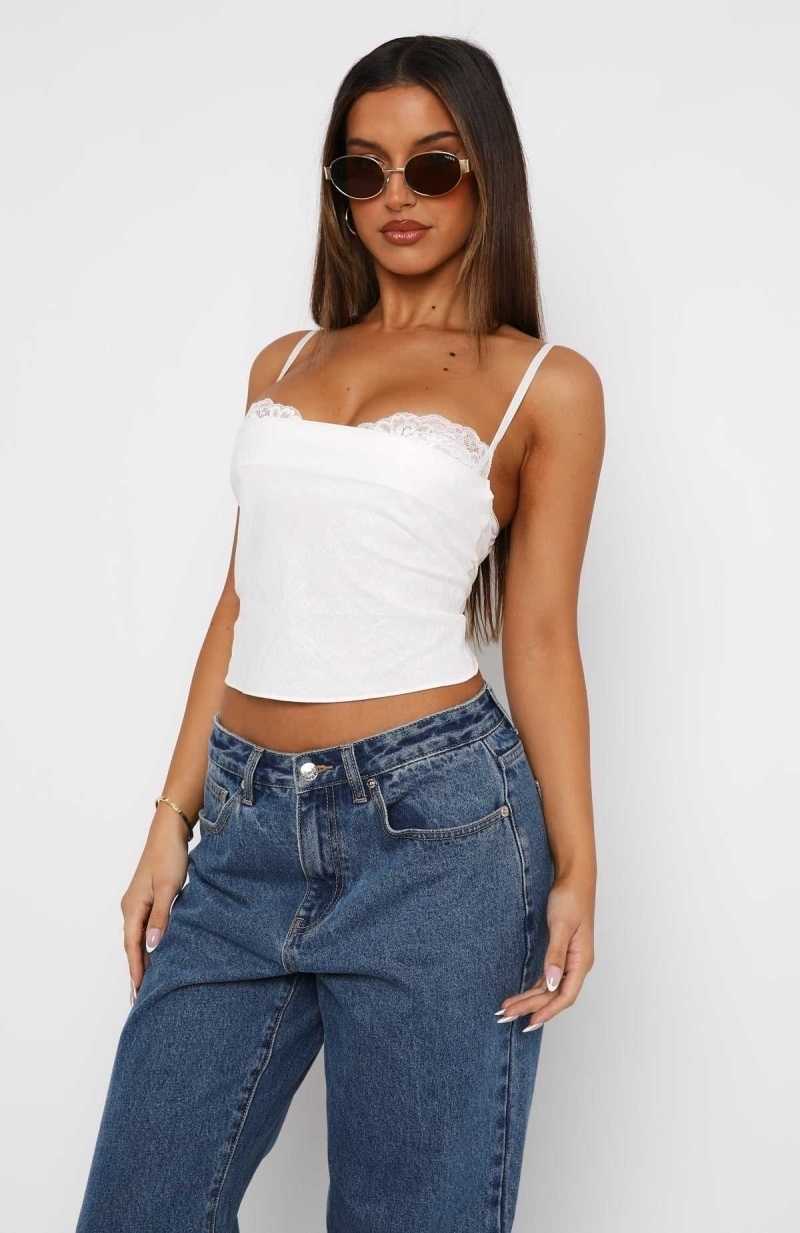 White Fox Tell Me All About It Top White | ASNJGI-354