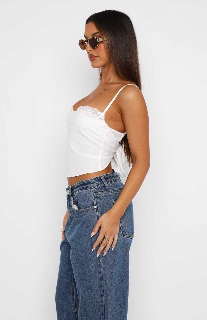 White Fox Tell Me All About It Top White | ASNJGI-354