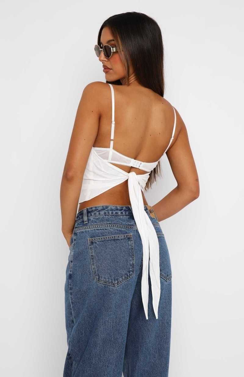 White Fox Tell Me All About It Top White | ASNJGI-354