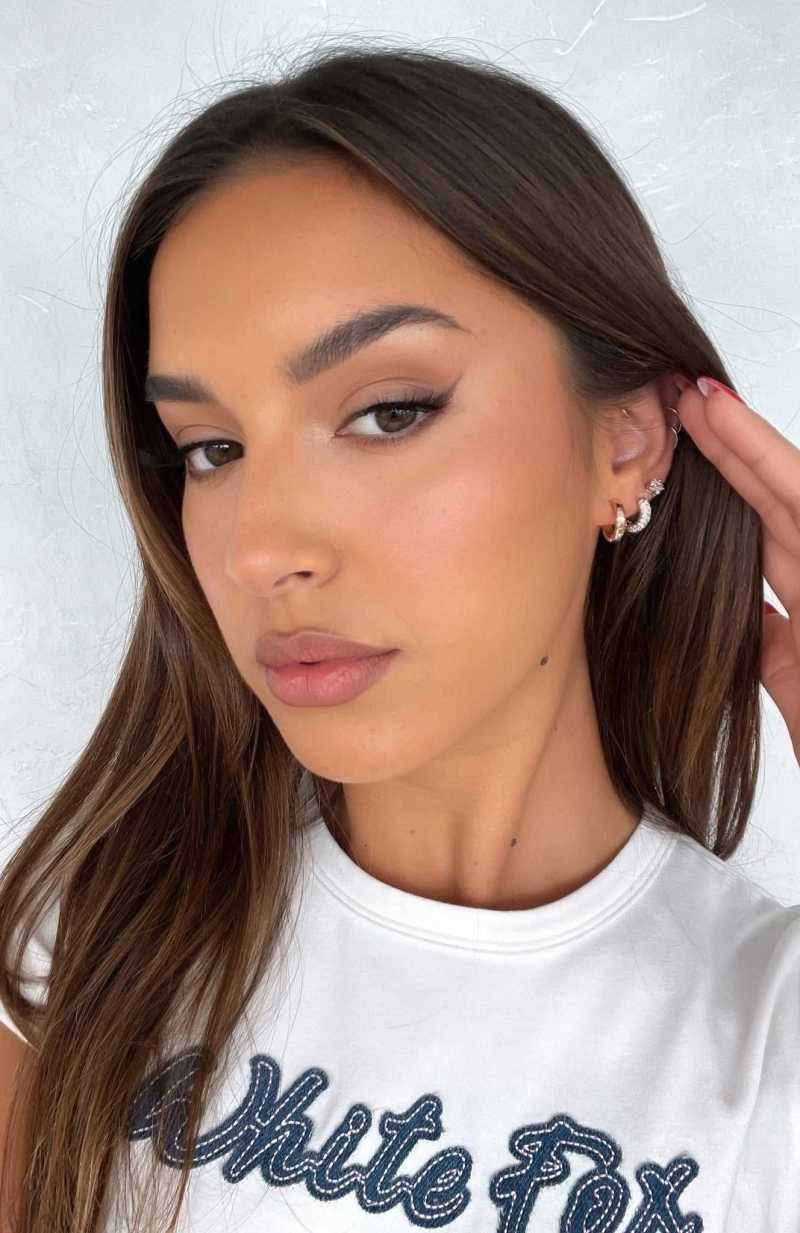 White Fox Thank You, Next Earring Set Gold | DMAIEF-582