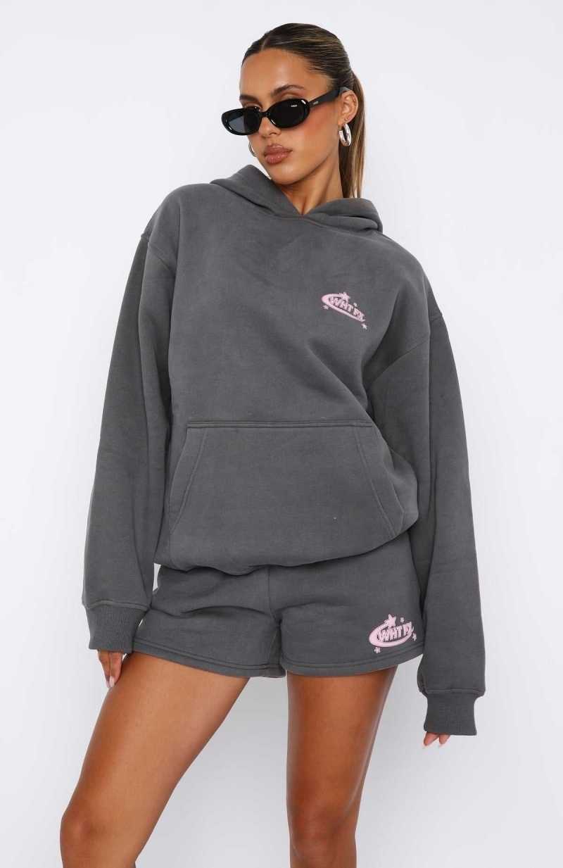 White Fox The Main Star Oversized Hoodie Volcanic | VJPGTC-152