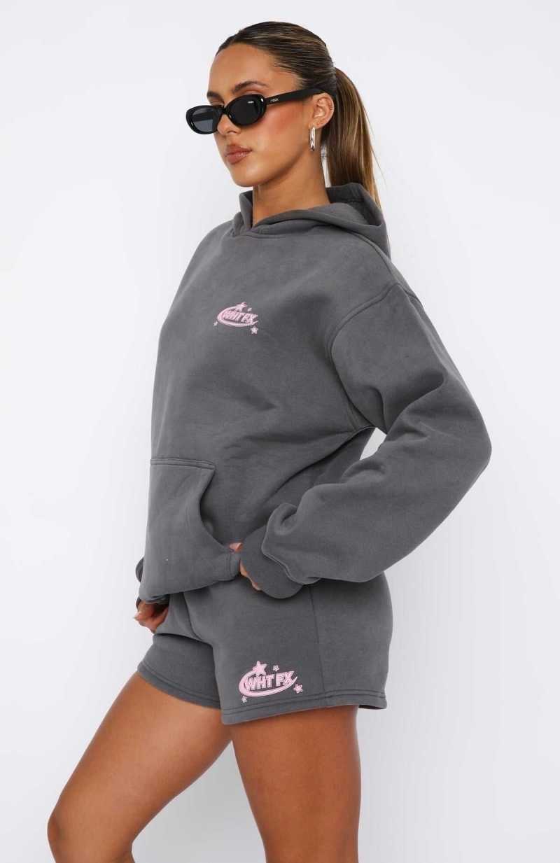 White Fox The Main Star Oversized Hoodie Volcanic | VJPGTC-152