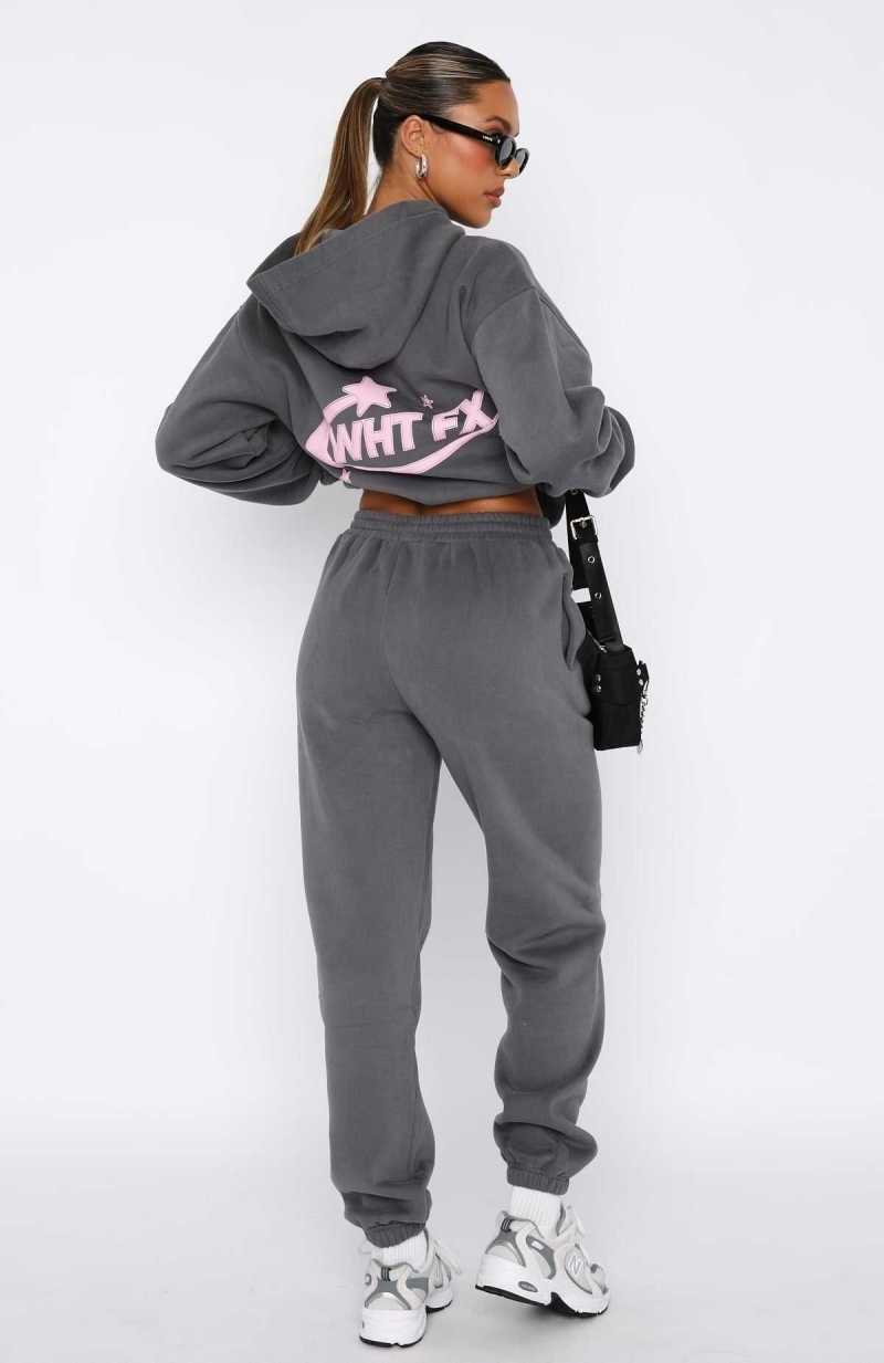 White Fox The Main Star Sweatpants Volcanic | DSFWHR-798