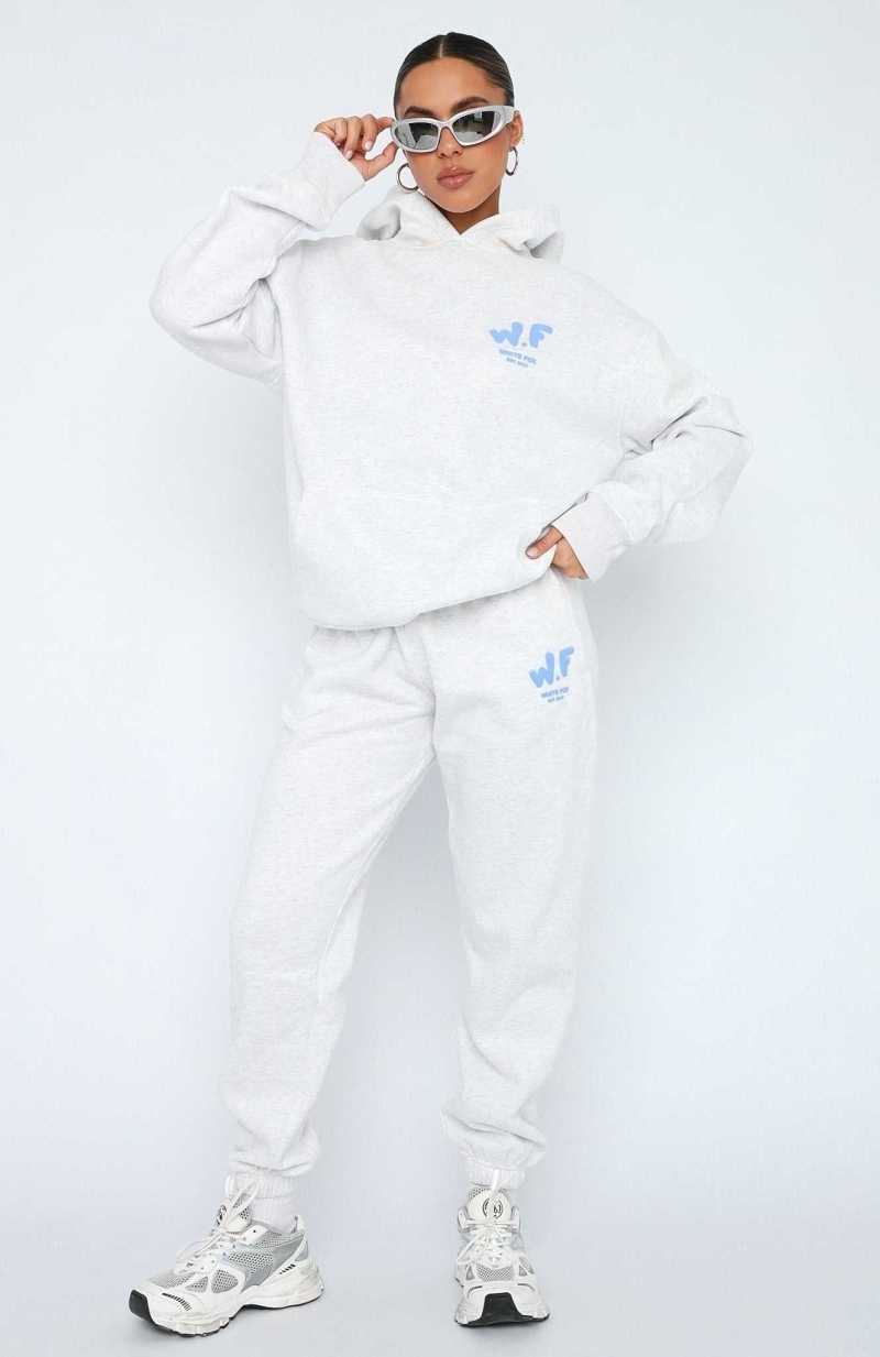 White Fox The New Standard Oversized Hoodie Grey Marle | NKHSFB-230