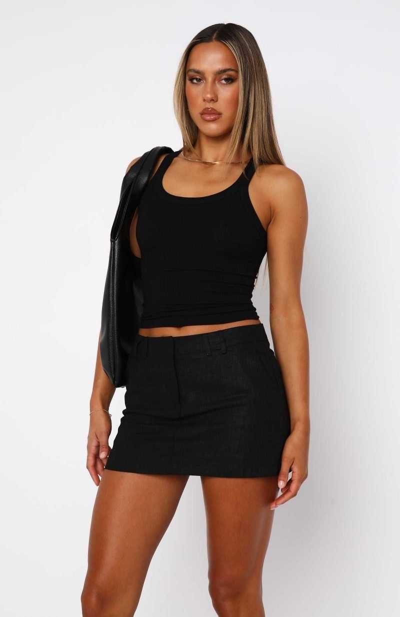 White Fox The Right One Mini Skort Black | UKRGCA-284