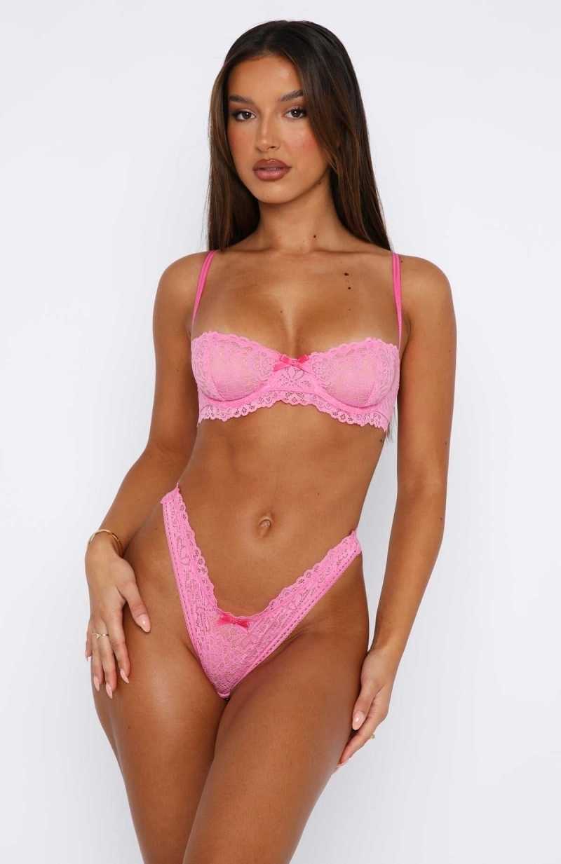 White Fox Think Of You Lingerie Set Pink | PRLQKG-352