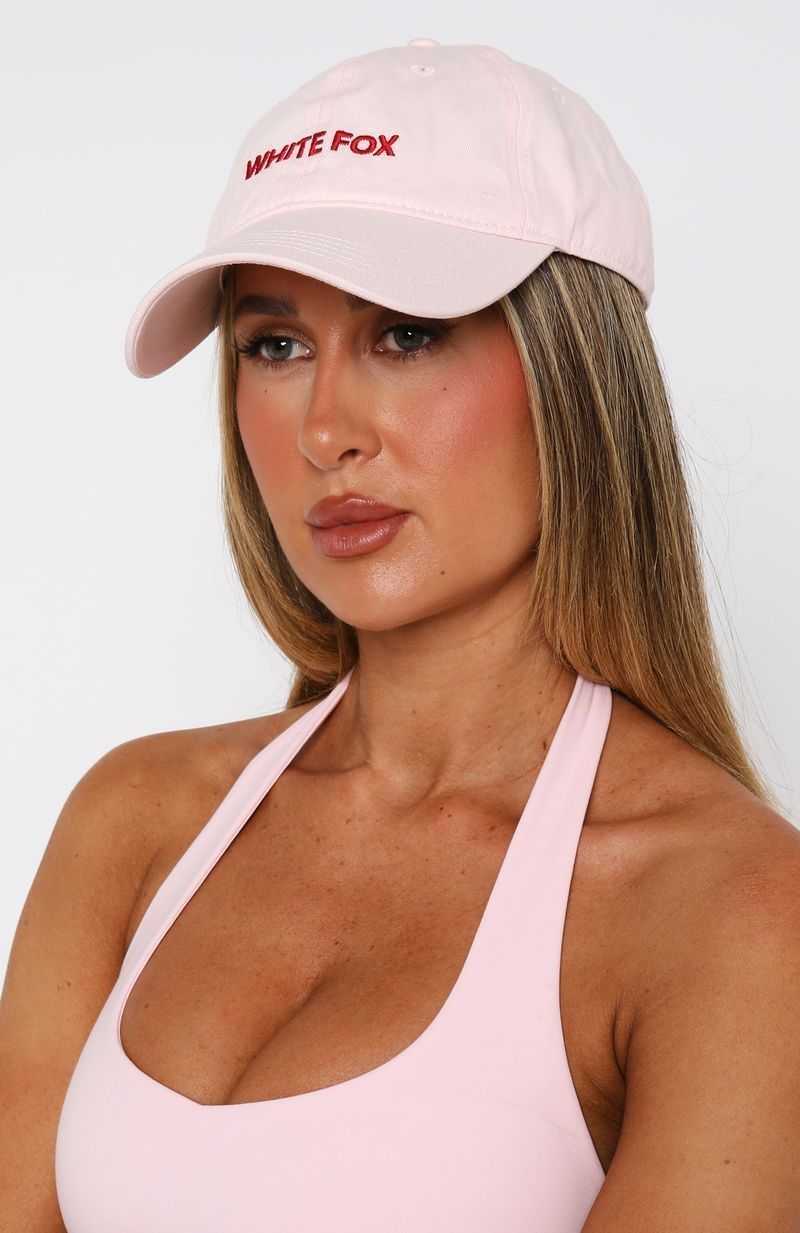 White Fox Time To Travel Cap Baby Pink/Red | CWRPDT-289