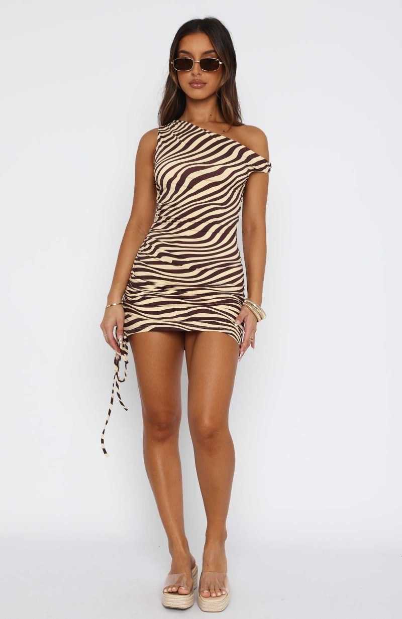 White Fox Trip Of A Lifetime Mini Dress Caribbean Waves | YDRUVL-372