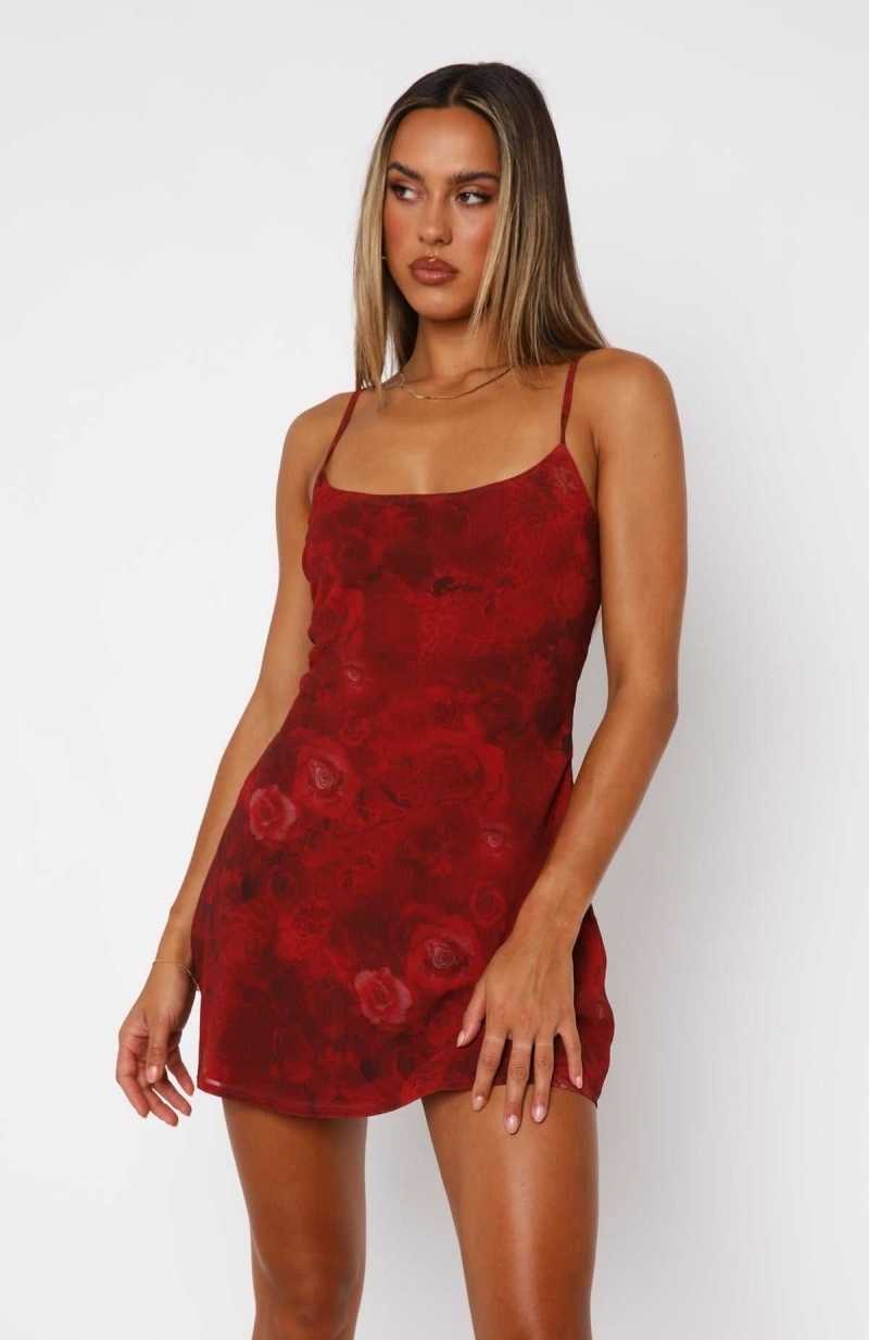 White Fox Try Me Mini Dress Wild Rose | JPGOSK-973