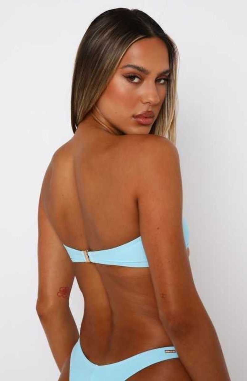 White Fox Tuscany Bikini Top Malibu Blue | QPKROZ-581