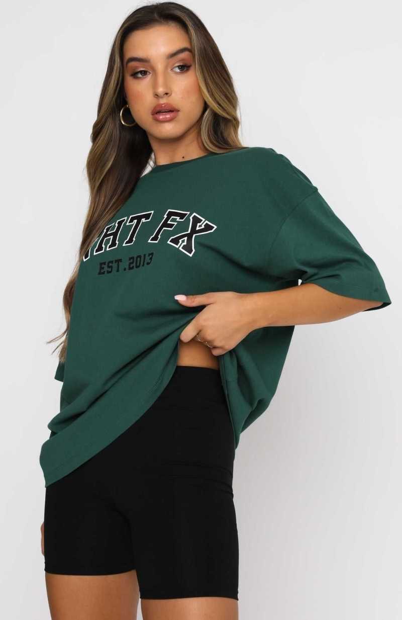White Fox Varsity Tee Green | WVFCLT-169