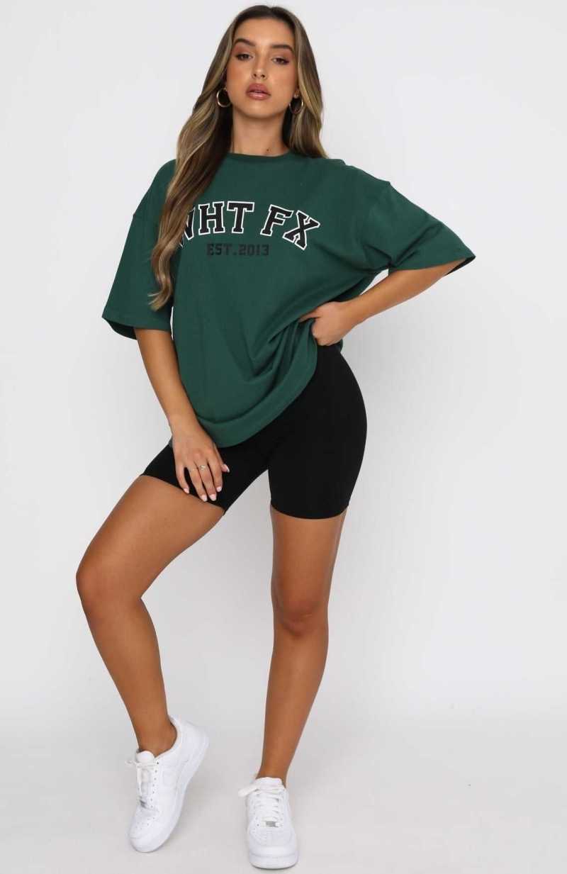 White Fox Varsity Tee Green | WVFCLT-169
