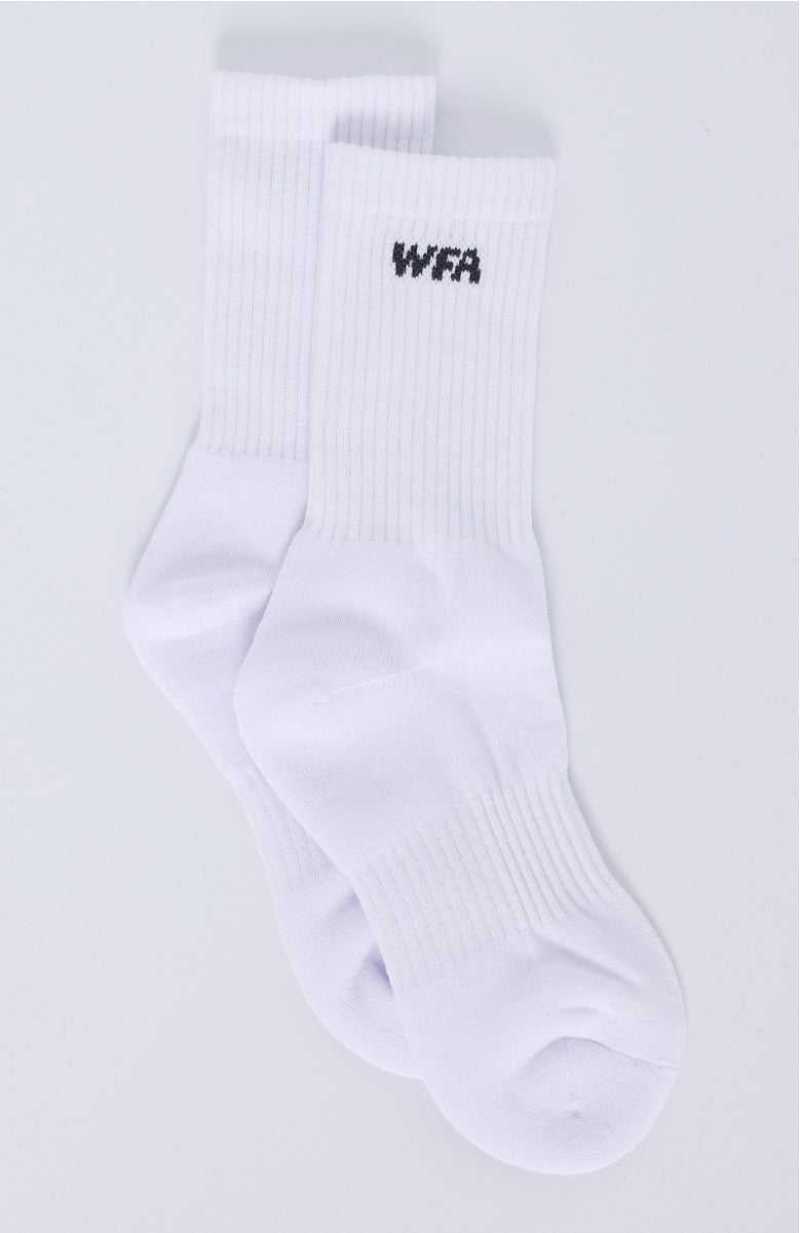 White Fox WFA Socks White/Charcoal | MHPNSB-076