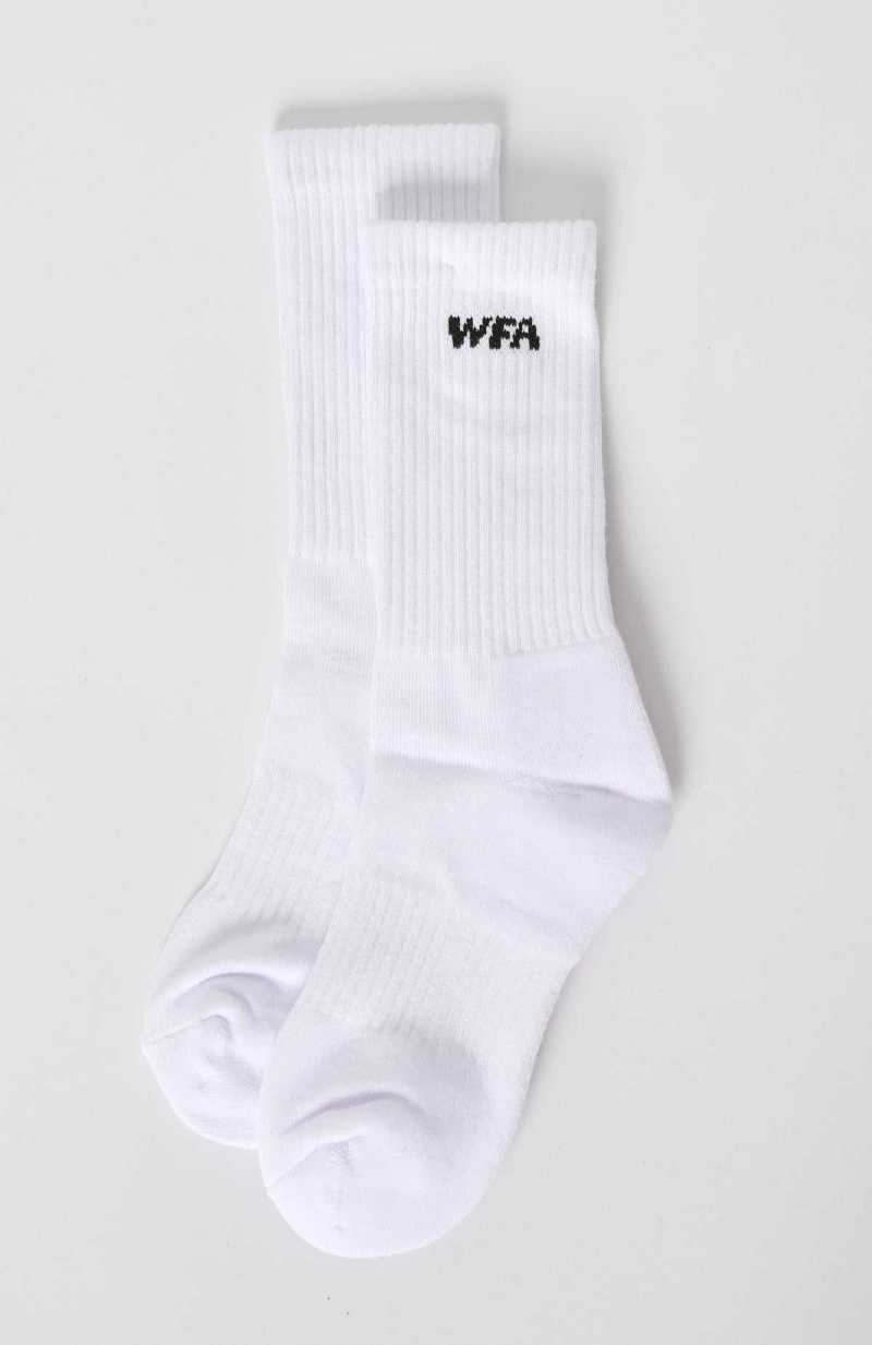White Fox WFA Socks White/Espresso | UEYJKD-390