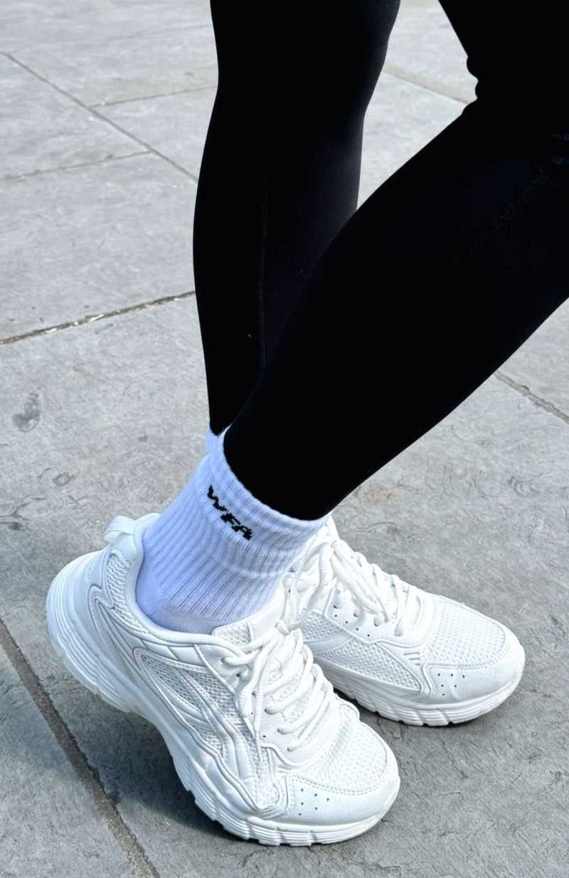 White Fox WFA Socks White/Espresso | UEYJKD-390