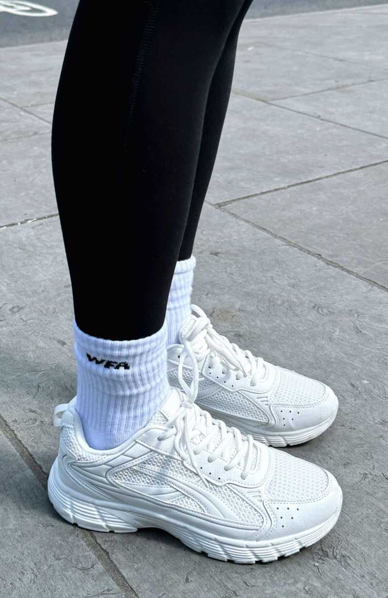 White Fox WFA Socks White/Espresso | UEYJKD-390